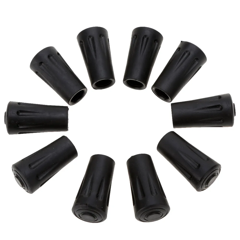 PVC 10Pcs/Set Hiking Pole Replacement Tips Outdoor Hiking Climbing