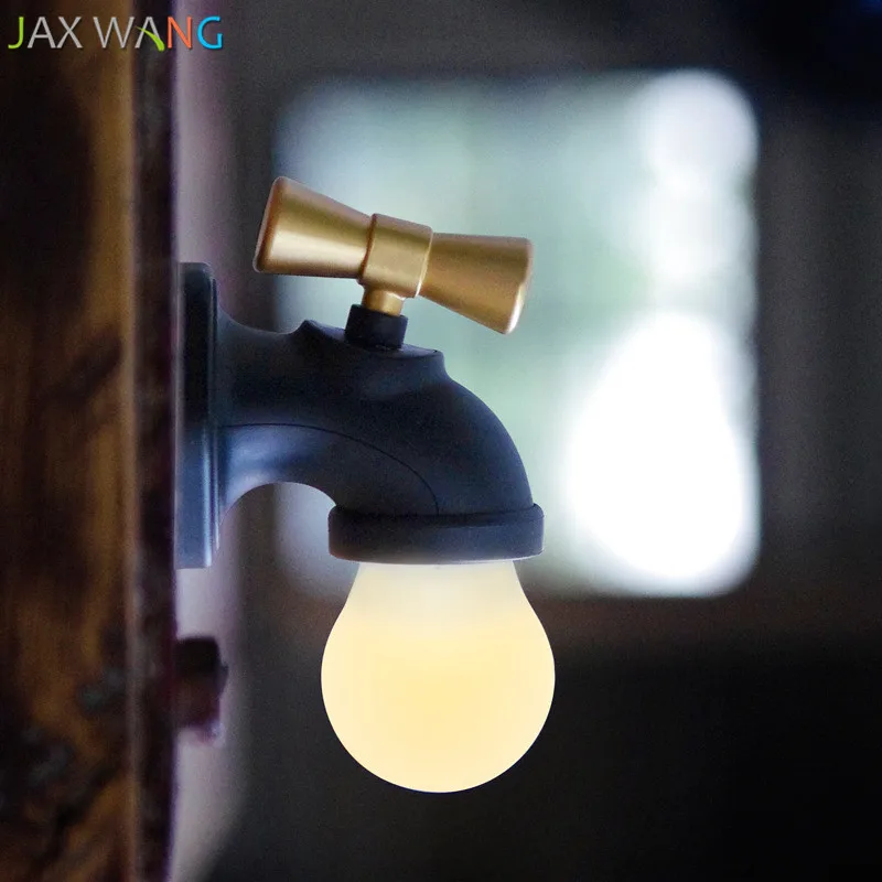 

JAXLONG Faucet Shape lighting Simple Design Voice Control Night Light Multi-purpose Charging Bathroom Garden Indoor wall light