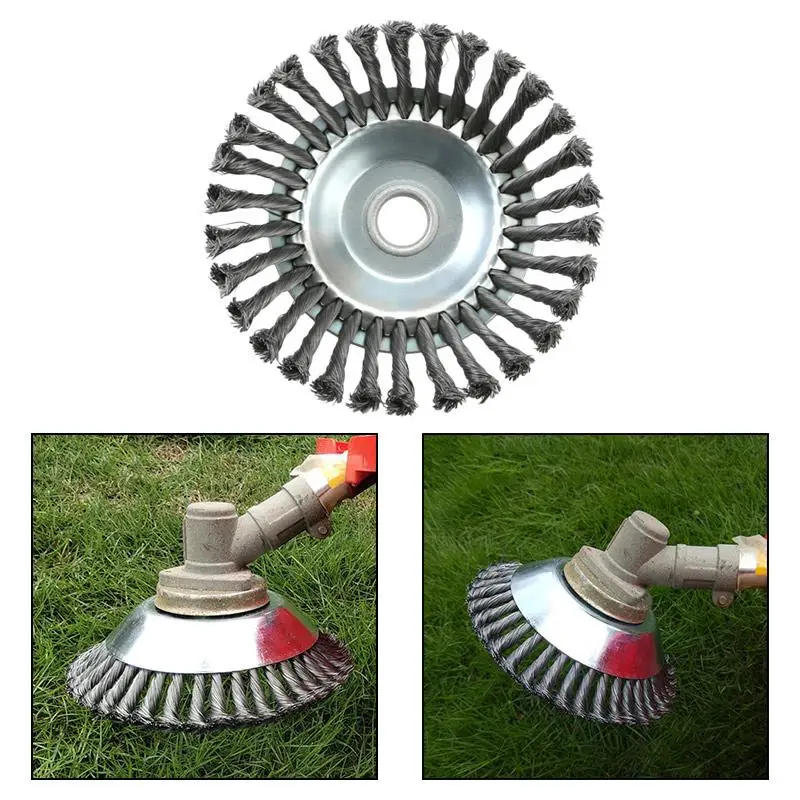 Replacement Wheel Grout Steel Wire Grass Twisted Accessories Rotary Cutter Weed Brush Polishing Bowl Type Trimmer Practical