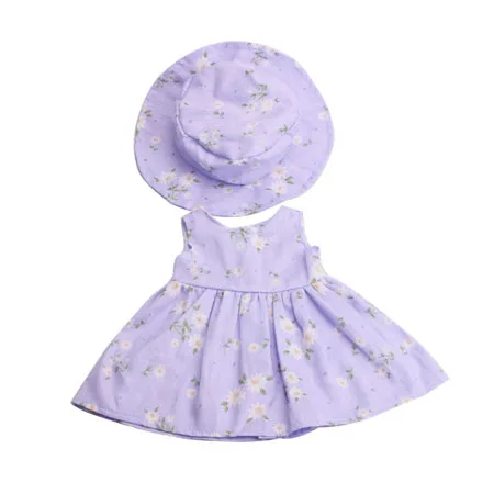 Кукла Одежда для новорожденных 43 см куклы аксессуары детское платье пентаграмма Чистый хлопок платье+ шляпа - Цвет: qx--009