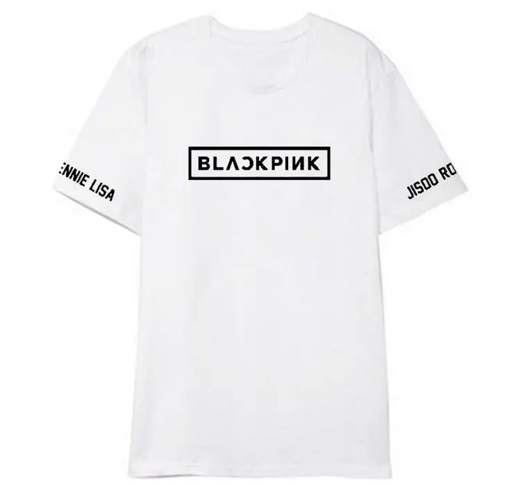 Kpop/черно-розовая футболка с короткими рукавами, круглым вырезом и надписью «member», летняя стильная футболка унисекс с рисунком Лизы розы - Цвет: 9