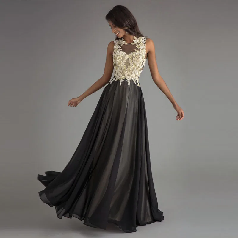 LORIE Party Evening Dress Long Formal 2018 Robe De Soiree Backless Elegant Women Lace Prom Dresses Black Evening Gowns Plus Size