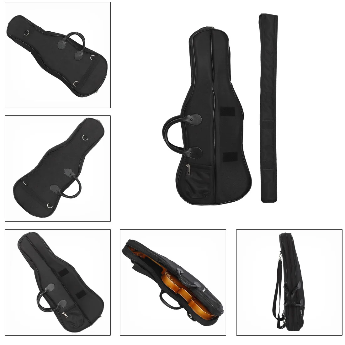 

AUAU IRIN Violin Hand Bag Soft Case Storage Box Waterproof Oxford 4/4 Violin Protection Accessory