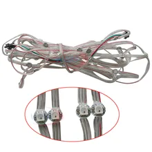 Dissipateur de chaleur LED WS2812B, DC5V, 50 ~ 1000 pièces, pré-soudés, 5050 rvb WS2811 IC intégré avec fil de 10cm, Module LED adressable
