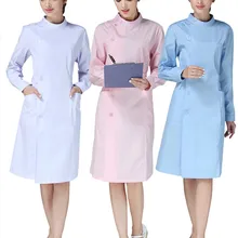Новинка; 3 цвета; утолщенное осенне-зимнее пальто с длинными рукавами для медсестры; приталенный белый комбинезон с воротником; одежда для красоты и обслуживания врача