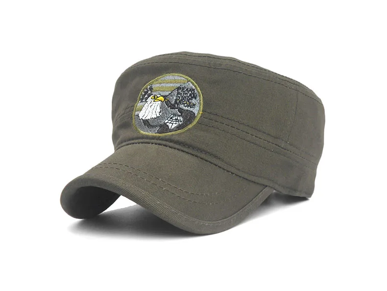 Фирменные винтажные военные головные уборы для мужчин и женщин бейсболки солнцезащитный козырек армейские шляпы с плоским верхом Военная солдатская шляпа унисекс