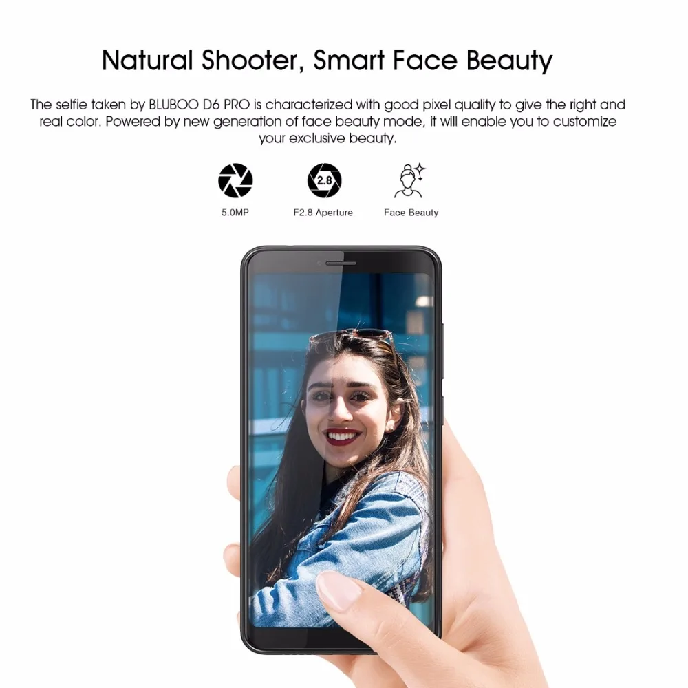 Оригинальный Bluboo D6 Pro смартфон 5 ''ips Экран MTK6739 4 ядра 2 Гб Оперативная память 16