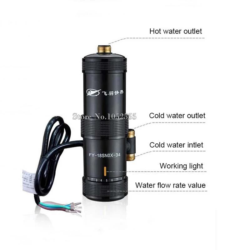 3sec Instant Hot Water Tap Heater Electric Electric Water Faucet Tankless Water Heater Shower Hot And