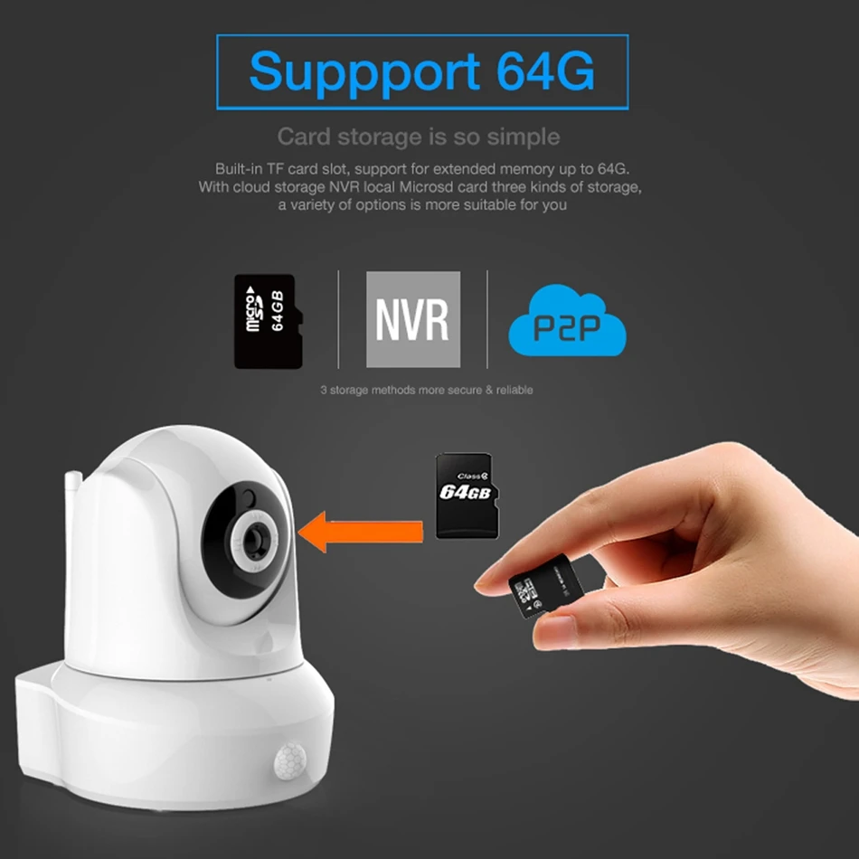 

WiFi IP Camera 1080P Wireless IP Camera WiFi Security Camera Baby Monitor Night Vision Built-in PIR Motion Sensor