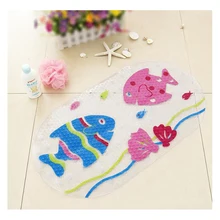 WONZOM мультфильм ПВХ коврик для ванной Противоскользящий Морден коврик для ванной с рыбами используется для украшения ванной комнаты 38*69 см коврик для ванной комнаты подарок