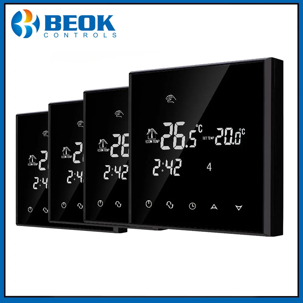 

4 Pieces TGT70-EP Digital Thermostat Weekly Programmable 16A Floor Heating Thermostat Room Temperature Controller Thermometer