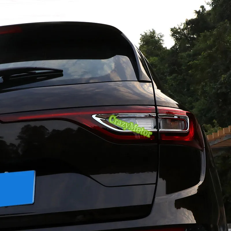

4PCS/SET CHROME REAR TAIL LIGHT LAMP COVER TRIM DECORATION BEZEL TRIM FOR RENAULT KOLEOS 2017