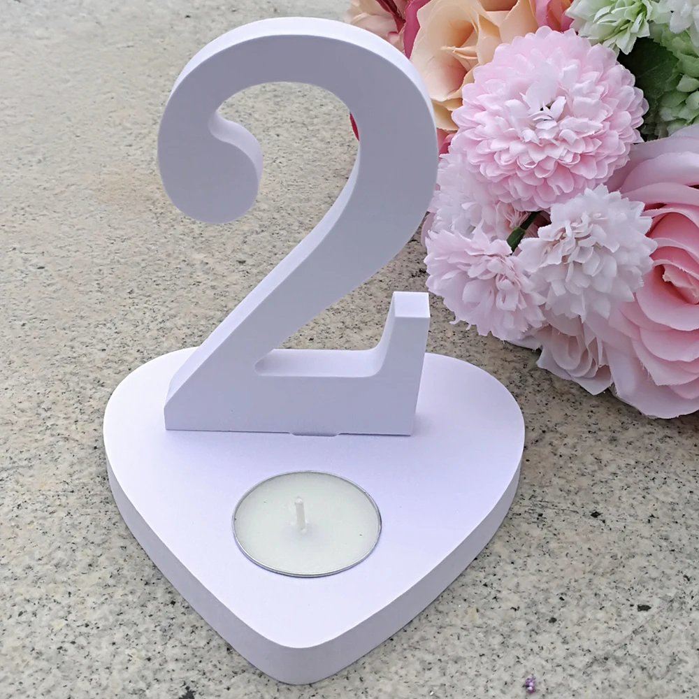 

1-10 Numbers White Wedding Table Numbers Wooden Table Stand Number Mariage Wedding Decoration Table Centerpieces Party Signs