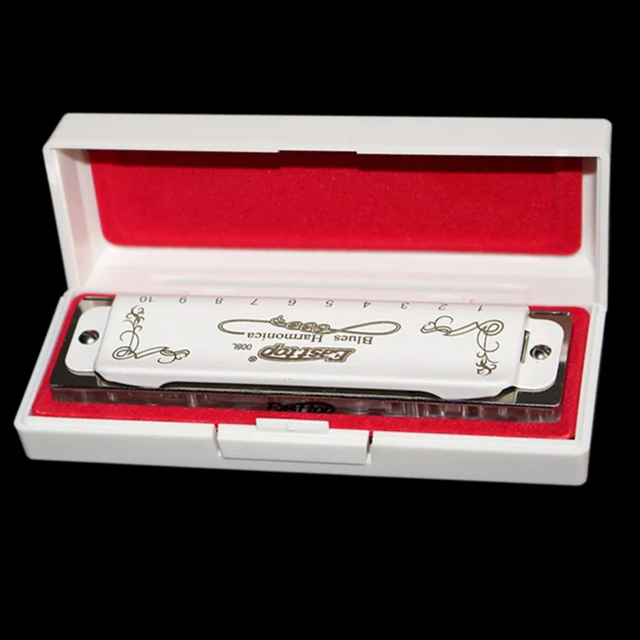 Easttop 10 отверстий профессиональная гармоника Diatonic Bluetooth Harp ключ A/B/C/D/E/F/G T008L белый