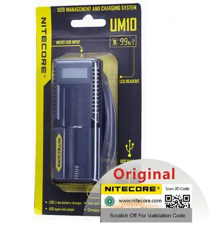 NITECORE UM10 UM20 цифровой Смарт USB литиевая батарея зарядное устройство Lcd-scherm Li-Ion IMR 18650 14500 16340 зарядное устройство батарея D5 - Цвет: UM10