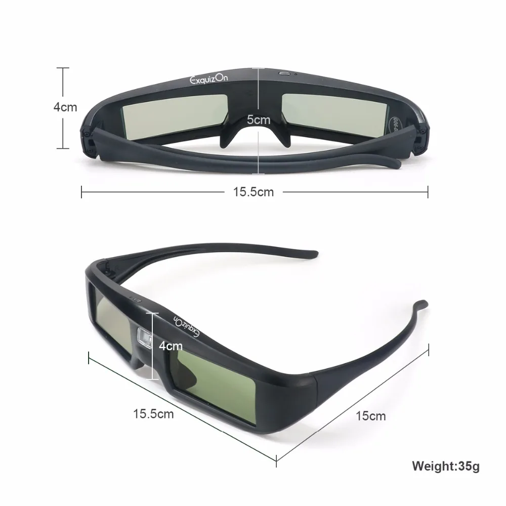 2pics G06 3D Active DLP-link Shutter Virtual Reality Glasses Support 3D DLP link projectors such as For Optama Acer BenQ Dell (6)