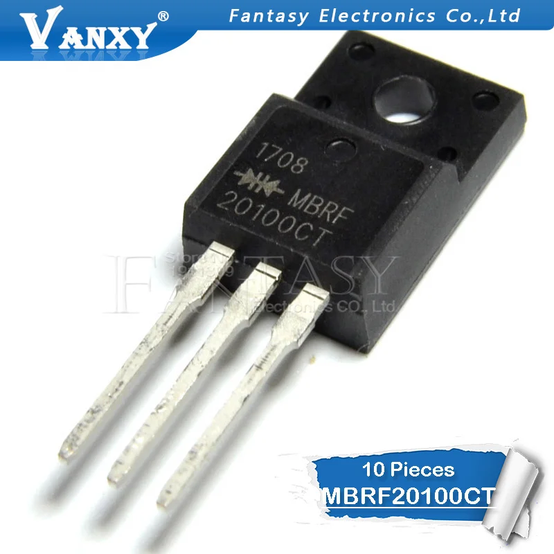10 шт. MBRF20100CT TO220F MBRF20100 TO-220F 20A 100V TO-220