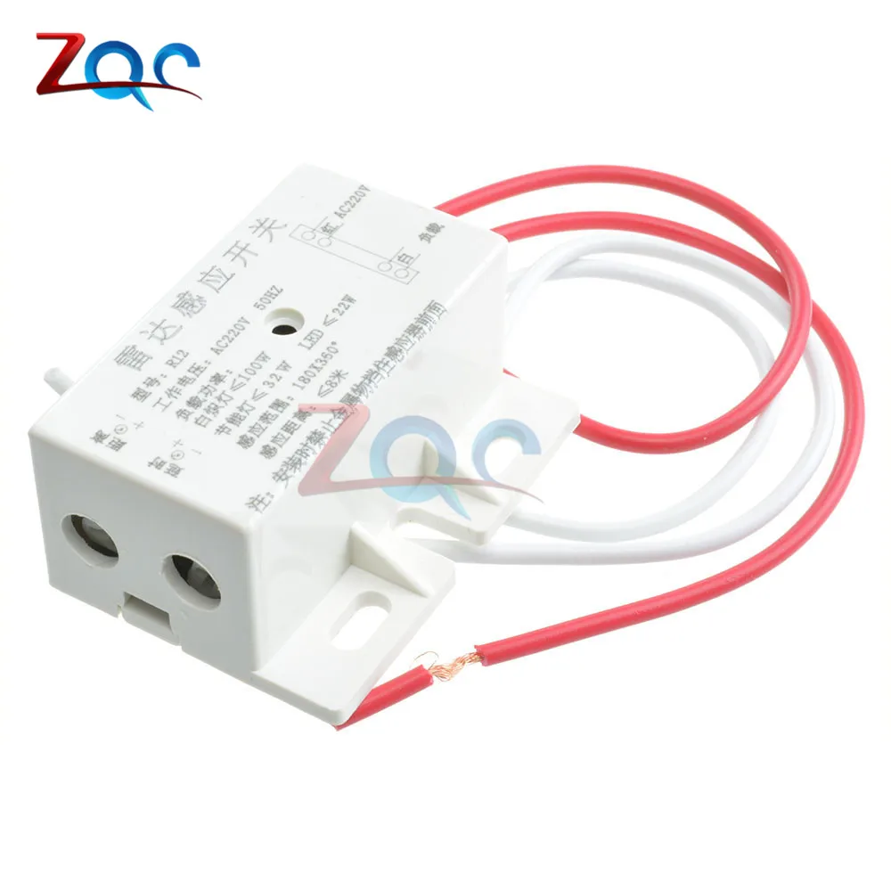 

AC 220V PIR Motion Sensor Switch Module Automatic IR Infrared Body Motion Sensor Microwave Radar Sensor Human Induction Sensor