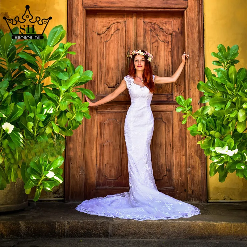 

Sexy Cheap bridal Lace Plus Size Mermaid Long Dress Wedding Dresse Romantic Bride Dress Wedding Dress Real Picture HA2242