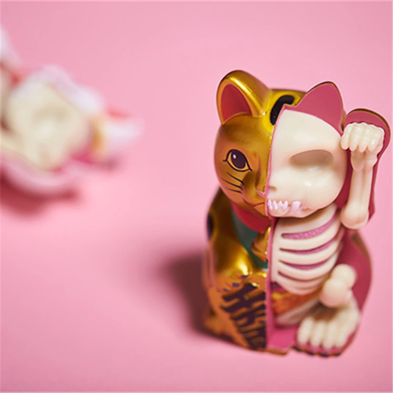 4D золотые деньги кошка интеллект сборка игрушка перспективная анатомическая модель DIY популярная научная техника