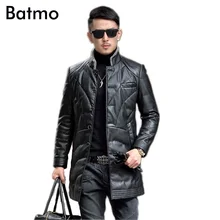 Batmo мужское модное зимнее кожаное пальто Тренч одежда длинное пальто мужская одежда Размер M, L, XL, XXL, XXXL, XXXXL