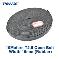 POWGE 10Meters T2.5 Open Timing Belt width 10mm Rubber fiberglass core T2.5-10mm T2.5 Synchronous belt pulley 3D Printer