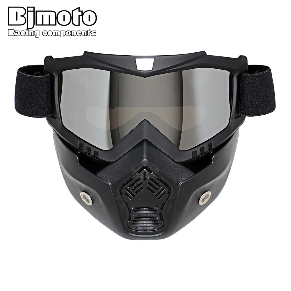 Hot Sales Modular Mask Detachable Goggles And Mouth Filter Perfect for Open Face Motorcycle Half Helmet or Vintage Helmets