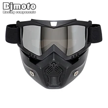 Vendite calde Modulare Maschera Staccabile Occhiali E la Bocca Filtro Perfetto per Aprire Viso Motociclo Casco Mezzo o Vintage Caschi