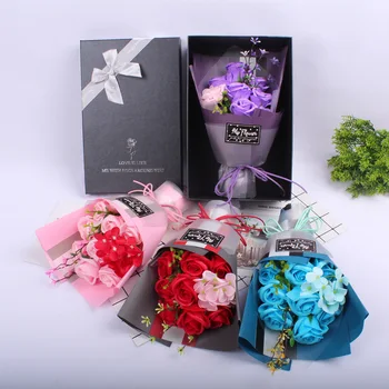 

Rose Bouquet 9 A Surname Soap Flower Hand Bridal Bouquet Originality The Seventh Evening Of The Seventh Moon Lover Boxing Things