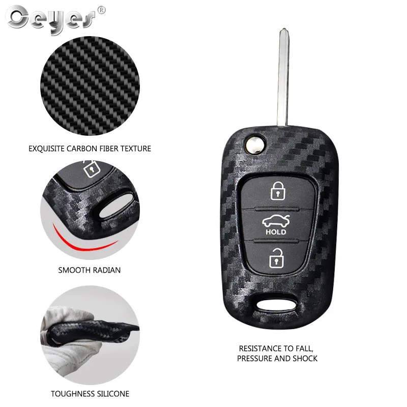 Carbon fiber key cover for HYUNDAI (2)