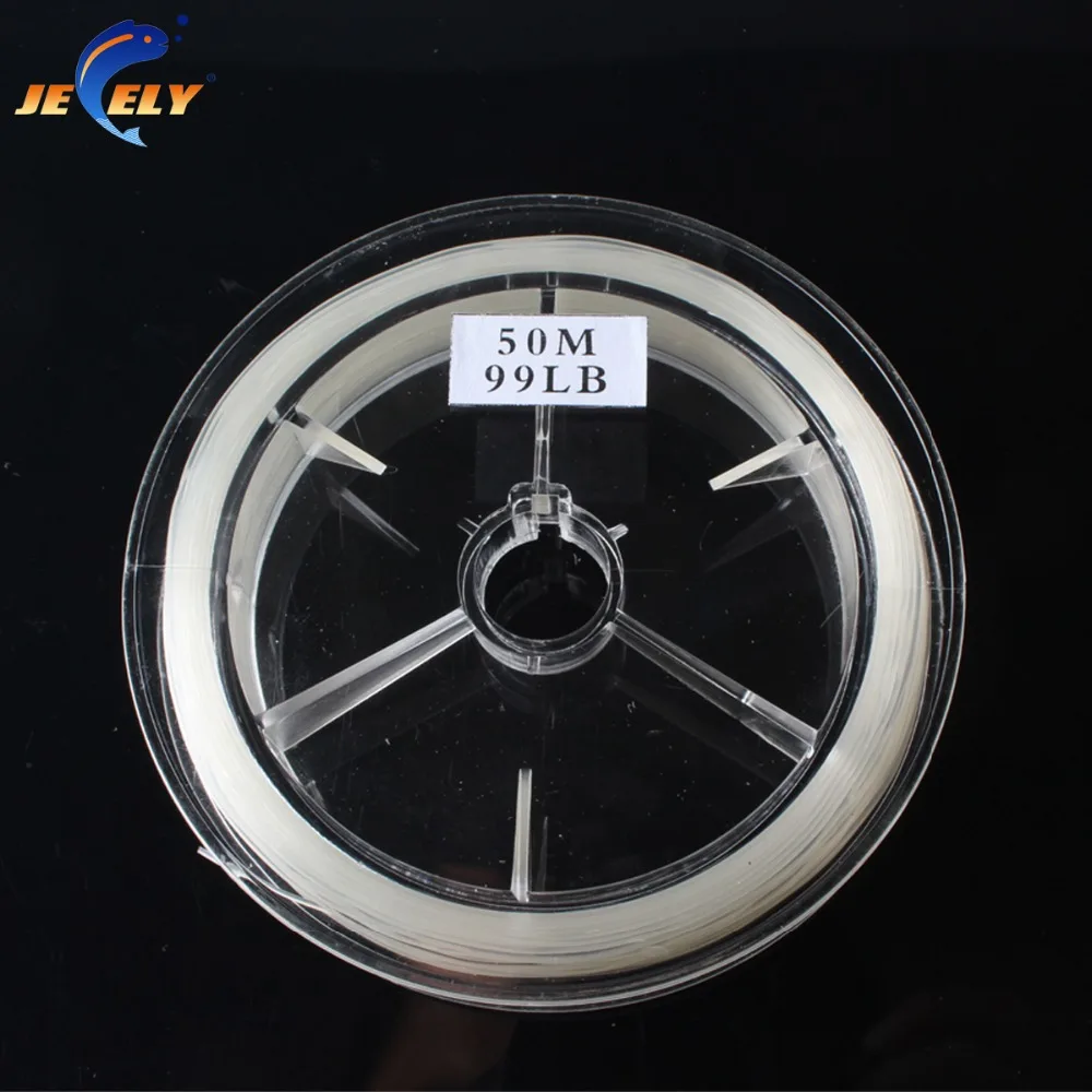 

JEELY 50m 100% Japanese Fluorocarbon Material Leader Fishing Line 100lb 110lb