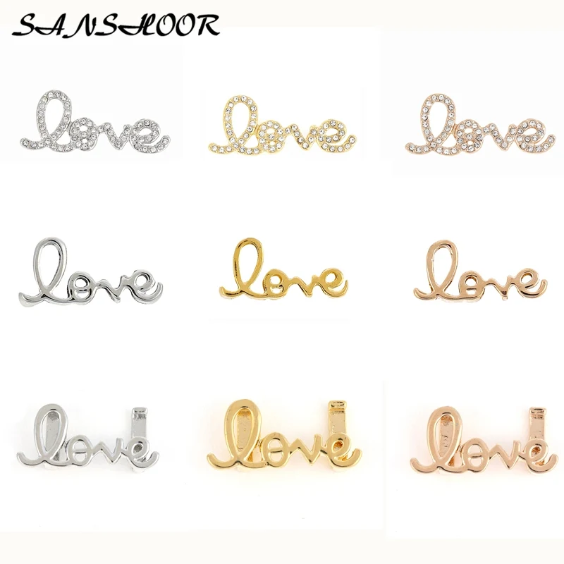 SANSHOOR Keeper keys полностью хрустальные и простые Подвески с надписью Love подходят для