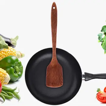 

1PC Household Practical Durable Safe Eco-Friendly Solid Wood Kitchen Spatula Kitchen Utensils Cookware Kitchenware
