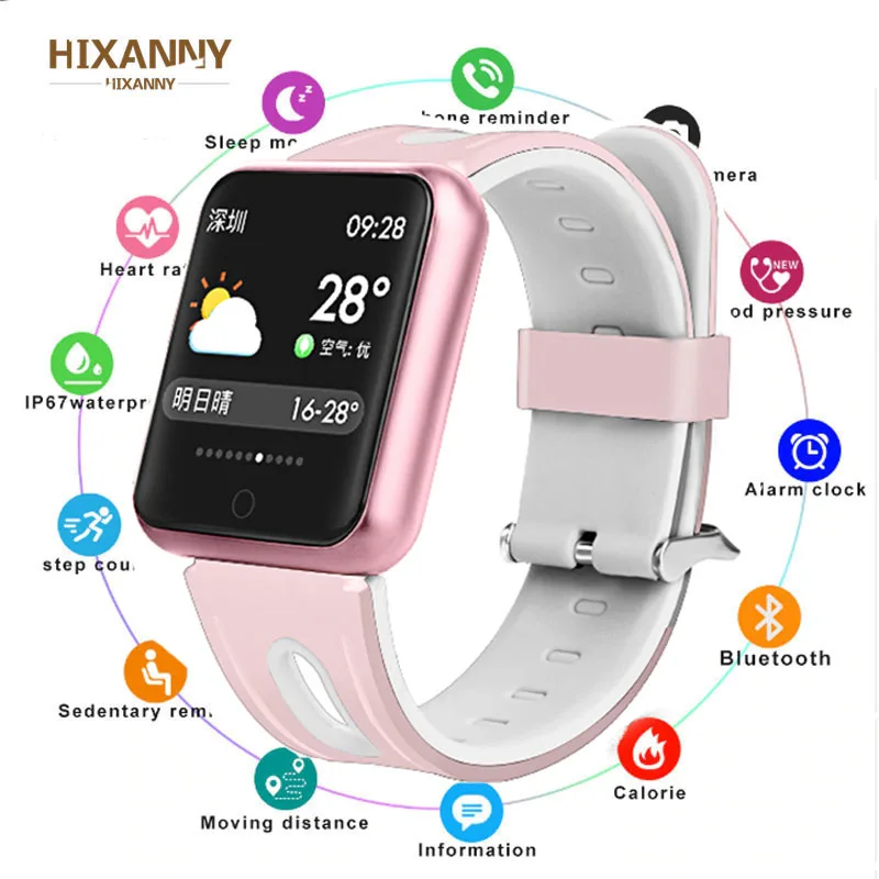 

Smart Fitness Bracelet Watch Women Men IP68 Waterproof Multiple Sports Mode Heart Rate Monitor Smart Band For ISO Android Reloj