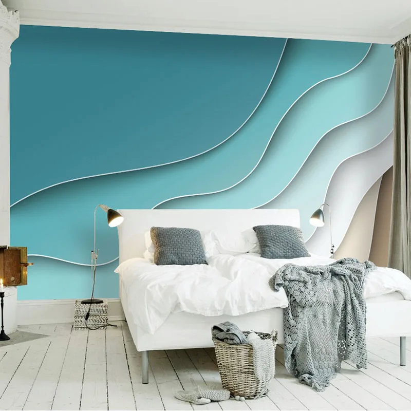 3D Wallpaper Modern Abstract Line Geometric Pattern Photo Wall Murals Living Room Bedroom Home Decor Background Wall Painting 3D