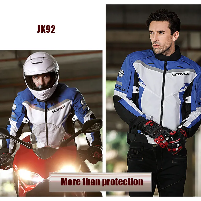 SCOYCO NEW Motorcycle Jacket Windproof Waterproof Coldproof Long Distance Touring Driving Clothing Motocross Jacket JK92
