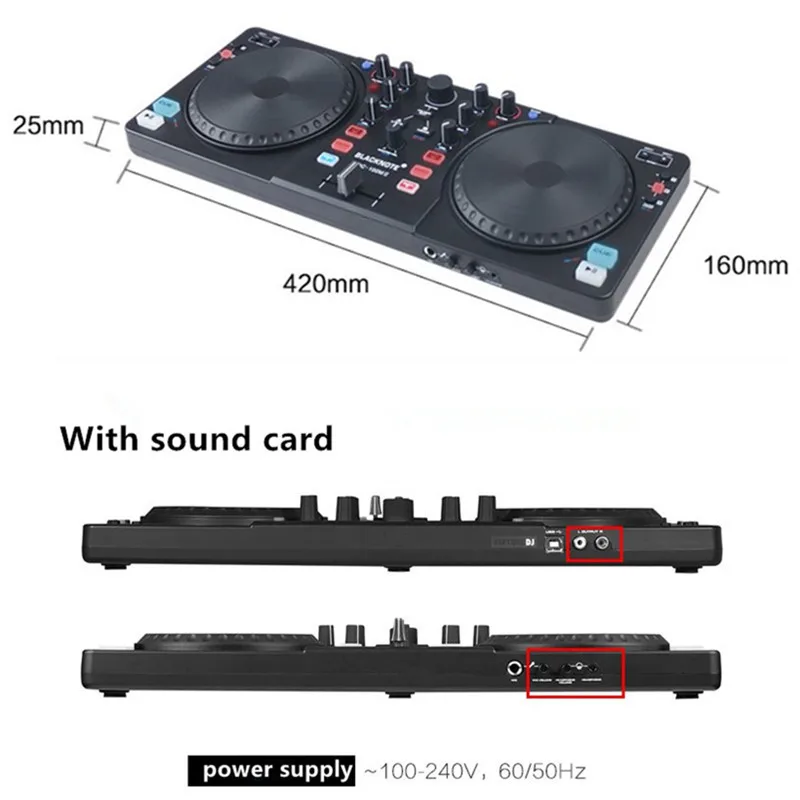 With sound card DJ controller CD players DJ disc player digital One