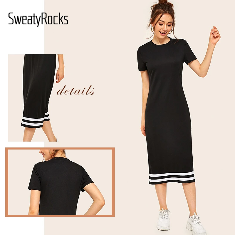 bodycon t shirt midi dress