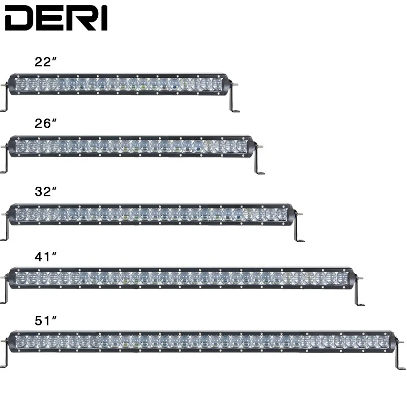 

5D 250W 200W 150W 120W 100W Super Slim Straight Single Row Led Work Light Bar with Wireless Remote Control Mini Headlight 22-51