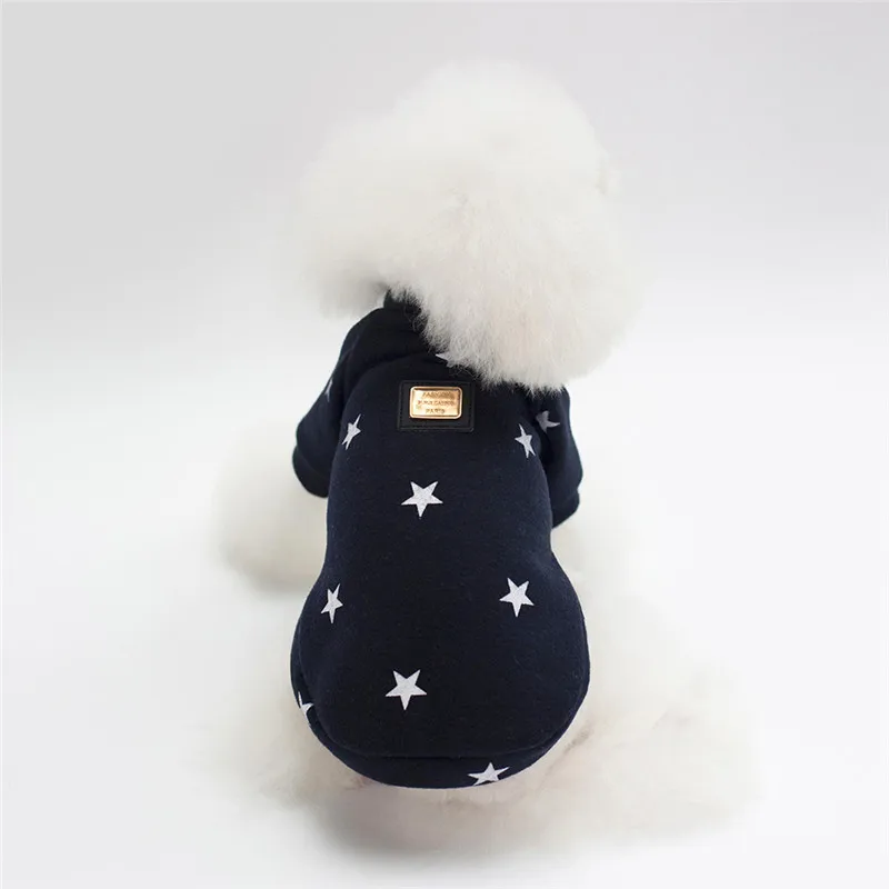 Brand Soft Pet Dog Clothes For Dog Puppy Cat Winter Warm Clothes Star Print Costume Coat chihuahua Cheap roupa cachorro