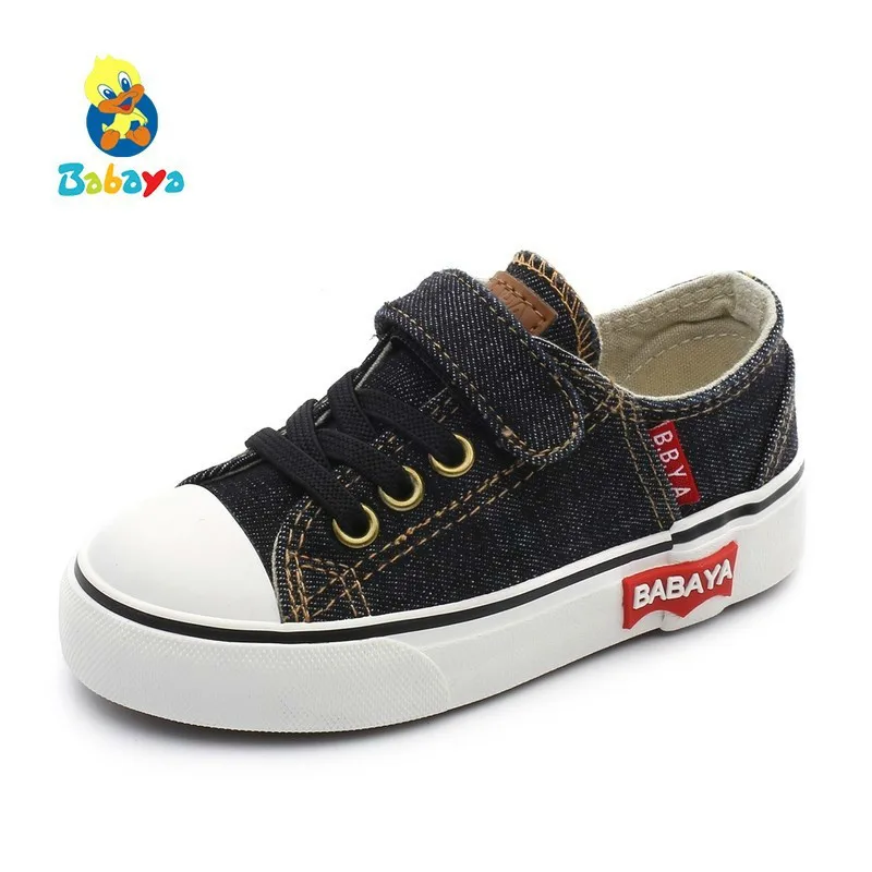 

Brand Kids Shoes For Girl Boys Casual Shoes Breathable Autumn 2018 New Fashion Children Canvas Shoes Girls Cowboy Cloth