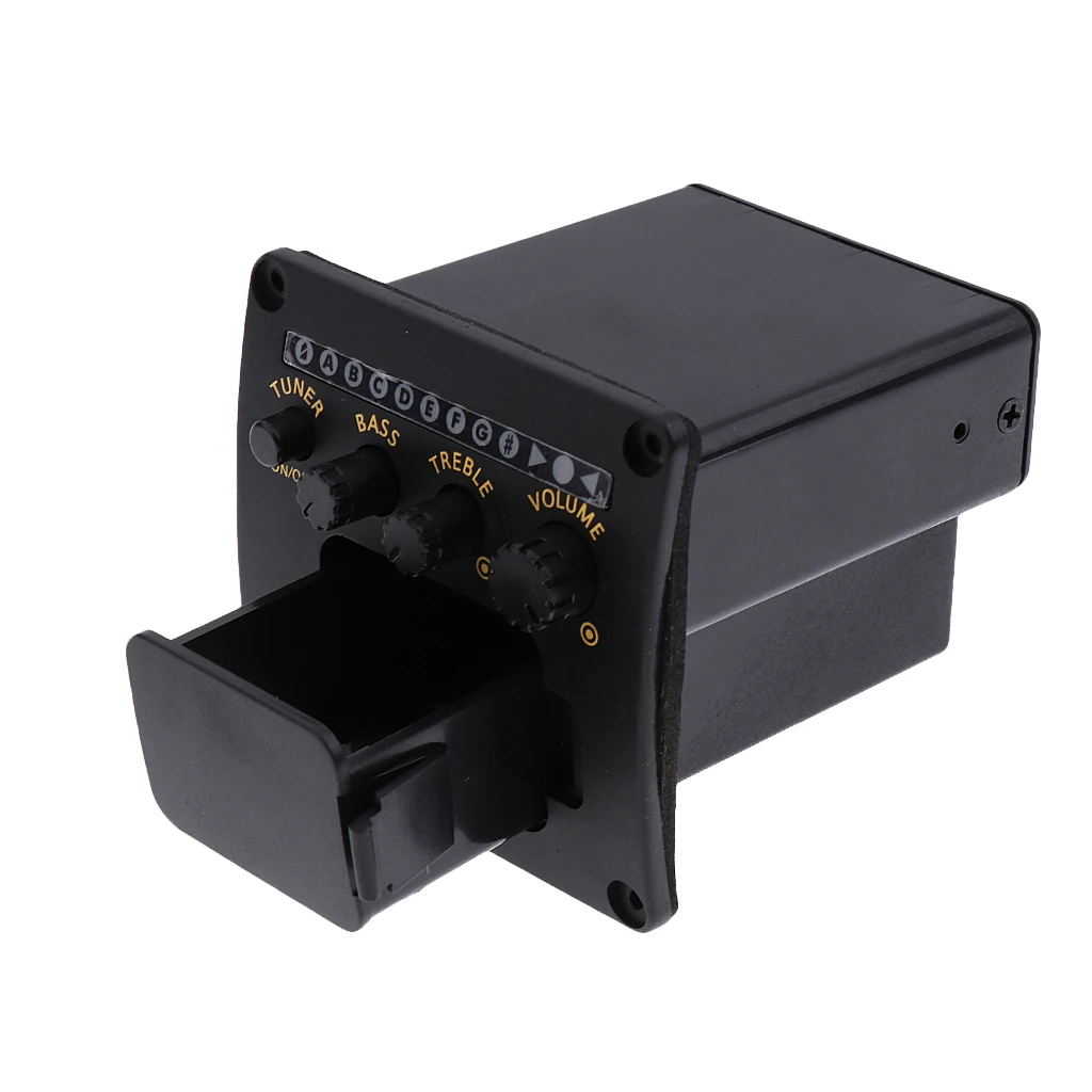 Acoustic Classical Guitar 2 Band Pickup Tuner Musical Instrument Accessory 69x45mm