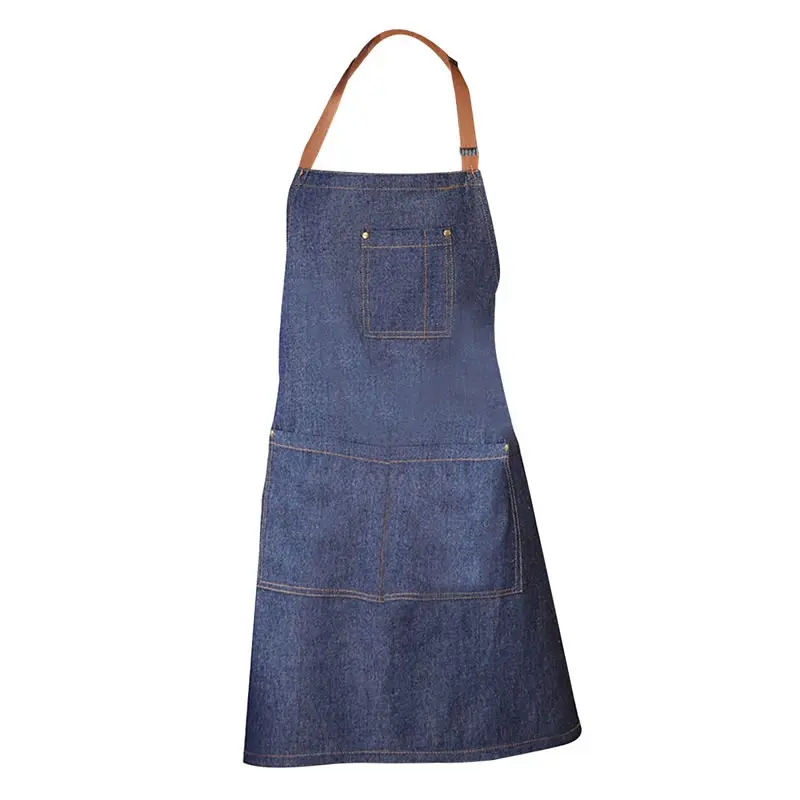 Adjustable Cotton Kitchen Apron with Pockets BBQ Chef Baker Women Men