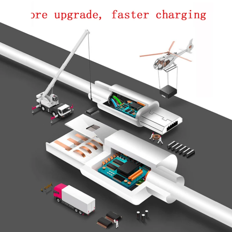 

High Quality 1M 2A Fast Charge Micro USB Cable For HUAWEI MATE P6/7/8 P10 Lite Max HONOR Universal Data Line For Android Phone