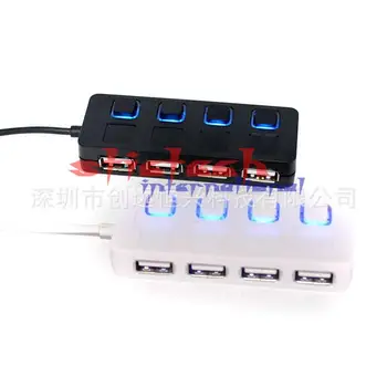 

by dhl or ems 100pcs Mini 4 Ports USB Hub 2.0 Multi USB 2.0 Hub USB USB Splitter On/Off Switch For Laptop PC Notebook Computer