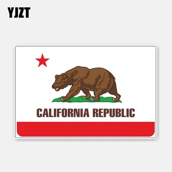 

YJZT 12.2CM*7.9CM Personality Flag Of California Helmet Motorcycle Car Sticker Decal 6-2767