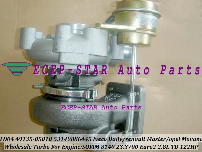 TF035 49135-05010 53149886445 Turbo Turbocharger Fit For IVECO Commercial Daily 2.8L TD Renault Master Opel Movano SOFIM 8140.23.3700 122HP (1)