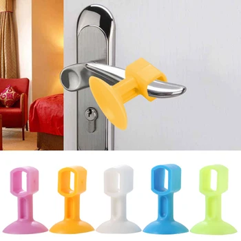 

2pcs Doorknob Wall Mute Crash Pad Cushion Cabinet Door Handle Lock Silencer Attached Silicone Anti-collision House Door Stopper