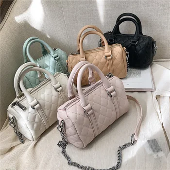 

Fashion PU Leather Tote Pillow Bags For Women's Chain Shoulder Bag Chic Style Luxury Handbags Brand Crossbody Messenger bags