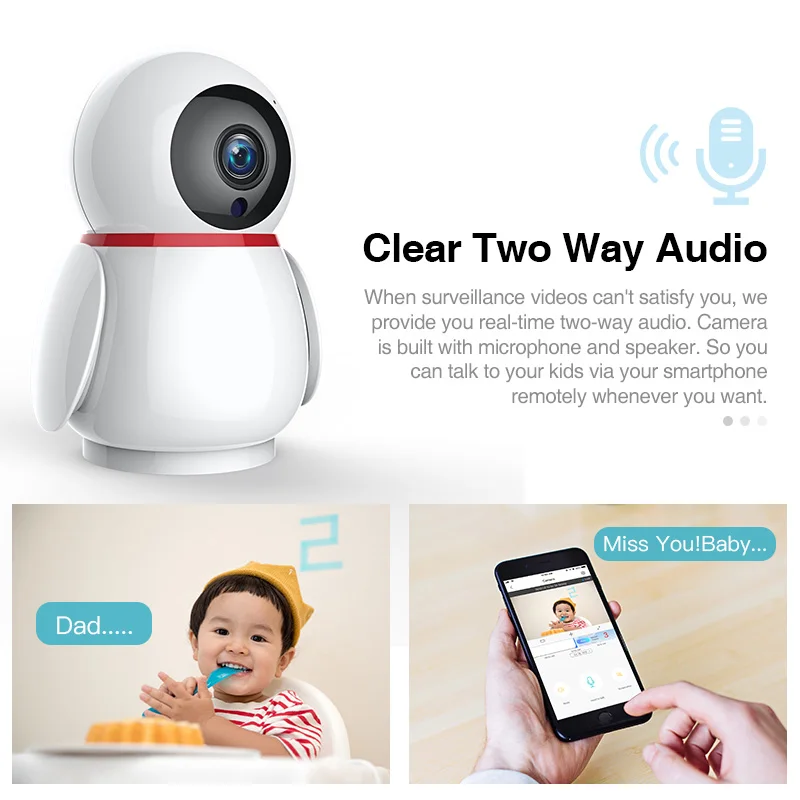 FREDI Home Security Auto Tracking Camera 1080P Wireless WiFi Surveillance CCTV Camera IR Night Vision Baby Monitor IP Camera FREDI Home Security Auto Tracking Camera 1080P Wireless WiFi Surveillance CCTV Camera IR Night Vision Baby Monitor IP Camera